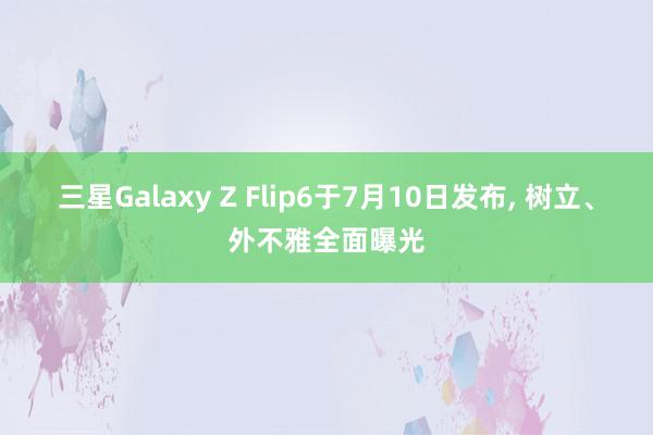 三星Galaxy Z Flip6于7月10日发布, 树立、外不雅全面曝光