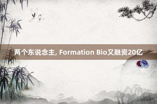 两个东说念主, Formation Bio又融资20亿